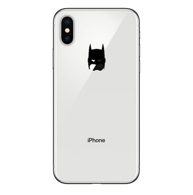 Coque Silicone IPHONE Xs Batman Fun APPLE Bruce Wayne Tête Pomme Transparente Protection Gel Souple