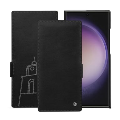 Housse cuir Samsung Galaxy S24 Ultra -  - Noir - Cuir lisse premium
