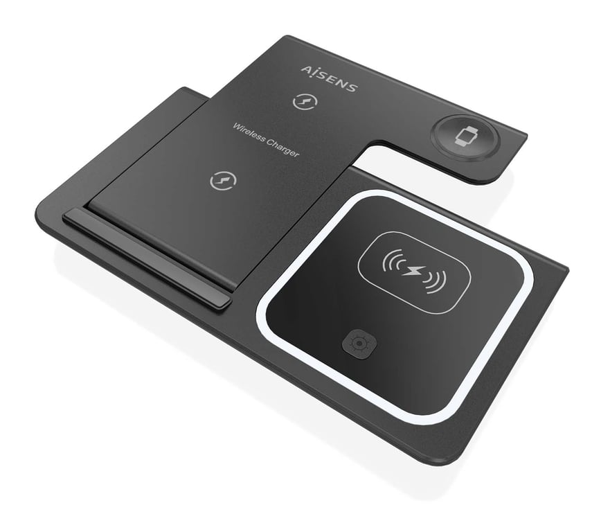 AISENS ASCH 15W3WC043 BK chargeur d'appareils mobiles Casque Téléphone portable Smartphone Smartwatch USB Recharge sans fil Charge rapide Intérieure Neuf - vue 2