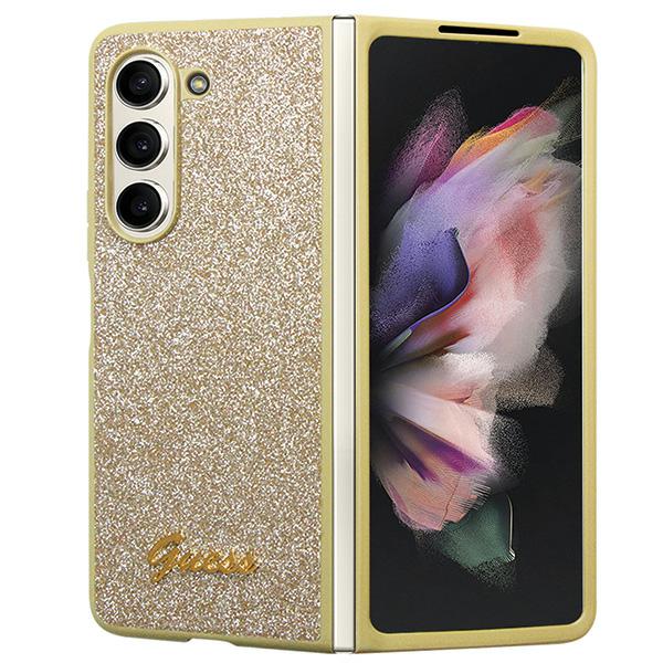 Étui Guess Pour Samsung Galaxy Z Fold5 Coque Rigide Or Protection Script Paillettes