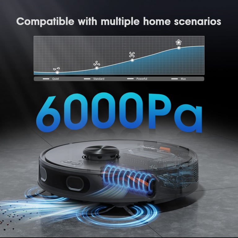 Aspirateur Robot et Laveur Teendow D65s Max Vidage Automatique Navigation LDS 6.000 Pa - vue 4