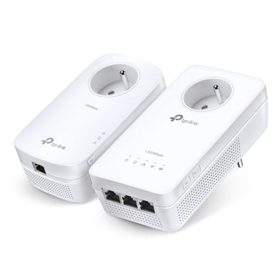 Kit CPL TP-LINK AV1300 WiFi AC1200 de doble banda con toma pasante y 3 puertos Ethernet Gigabit