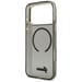 Custodia Guess IML Glitters Script Strap MagSafe per iPhone 17, nera