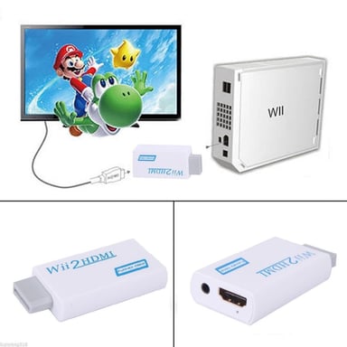 Adaptador HDMI para Nintendo Wii - Full HD 1080p Blanco