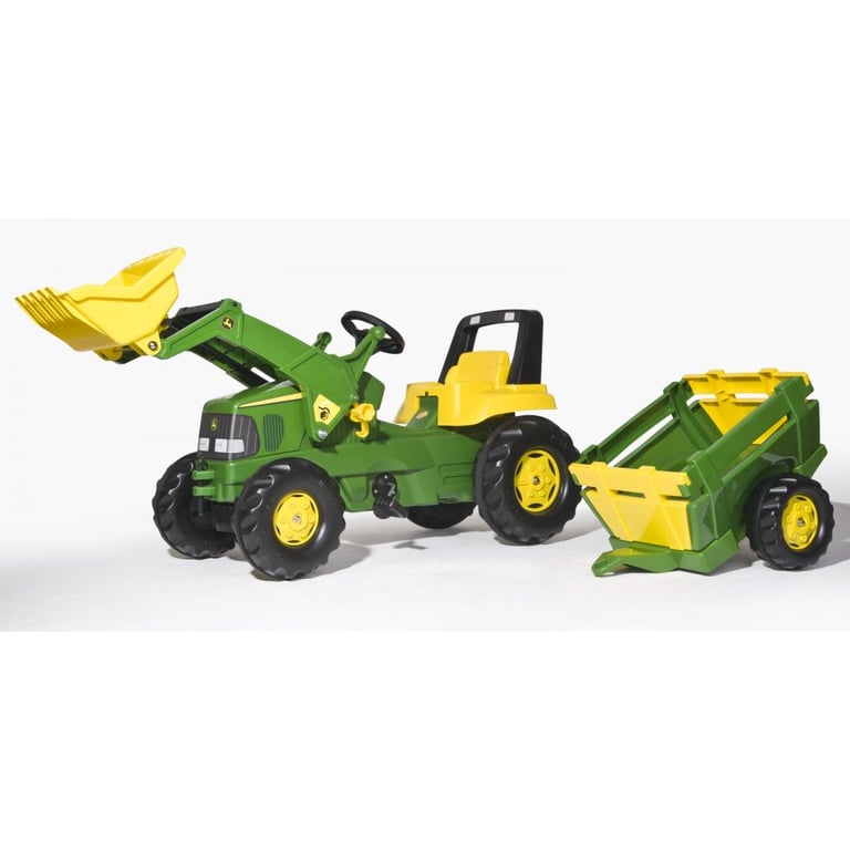 Tracteur à Pédale Rolly Toys RollyJunior John Deere avec Remorque pour Enfants Neuf