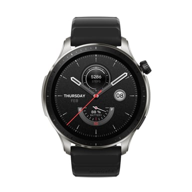 Amazfit GTR 4 Superspeed Black 3,63 cm (1.43'') AMOLED 46 mm Numérique 466 x 466 pixels Écran tactile Noir GPS (satellite)