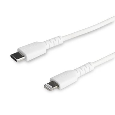 STARTECH Cable USB-C a Lightning Blanco Robusto 2 m - iPad/iPhone - Apple MFi Cert.