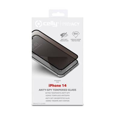 Celly PRIVACYF1024BK écran et protection arrière de téléphones portables Protection d'écran transparent Apple 1 pièce(s)