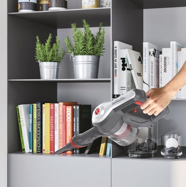 Hoover HF122AH 011 Aspirateur-balai 2 en 1 Batterie Sec Tissu Sans sac 0,9 L 170 W Titane