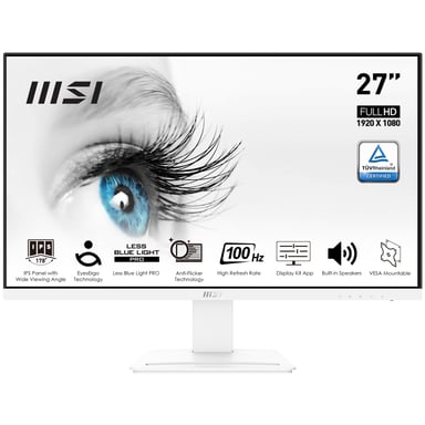 MSI Pro MP273AW Monitor PC a schermo piatto da 68,6 cm (27'') 1920 x 1080 pixel Full HD LED Bianco