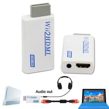 Adaptador HDMI para Nintendo Wii - Full HD 1080p Blanco