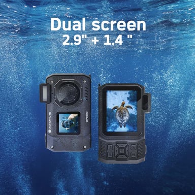 AgfaPhoto Realishot WP9500 - Appareil Photo Numérique Waterproof, Étanche 7m, 24 MP, Zoom 18X, Vidéo 4K, Double Écran 2.9''/1.4'' - Noir