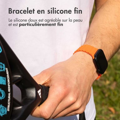 imoshion Bracelet Athletic en silicone pour Apple Watch Series 1 t/m 9 / SE (38/40/41 mm) | Series 10 / 11 (42 mm) - Orange