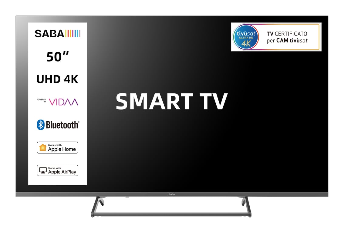 SABA SA50KM10VDA TV 127 cm (50 ) 4K Ultra HD Smart TV Wifi Noir 250 cd m² Neuf