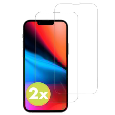 Accezz Protection d'écran en verre trempé 2-pack pour Apple iPhone 13 Pro Max / 14 Plus