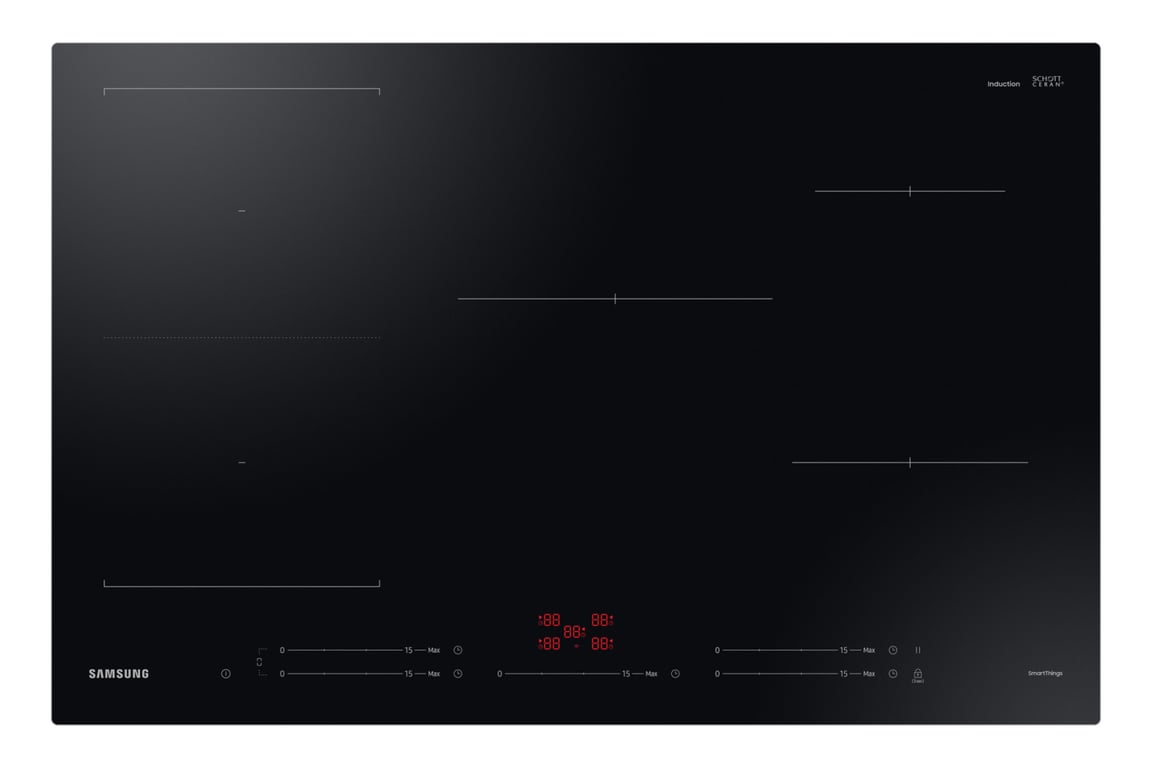 Plaque de induction Samsung NZ85C5047FKU1 5 zones 80 cm - vue 2