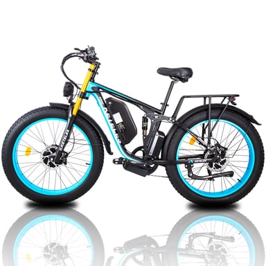 KETELES K800 Pro Vélo Électrique Tout-Terrain 2000W Double Moteur - Batterie 48V23Ah, Pneus 4.0 Pouces, Suspension Av/Ar-Vert