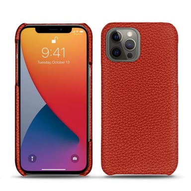 Apple iPhone 13 Pro Funda de piel - Tapa trasera - Naranja - Piel granulada