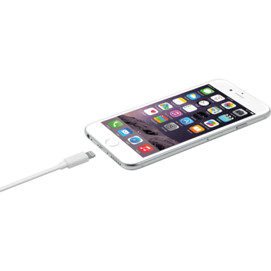 Cable Lightning con certificación MFi Apple Charge Speed 3A de carga/sincronización (3M), blanco brillante