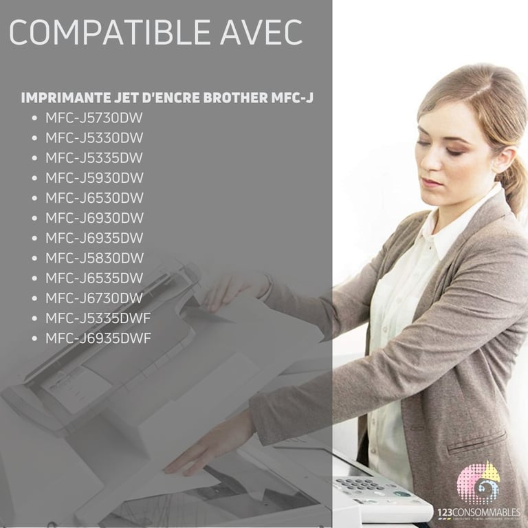 Pack de 5 Cartouches d'Encre Compatible Brother LC3219XL pour MFC-J5330DW, J5730DW, J6930DW - Qualité Professionnelle - Neuf