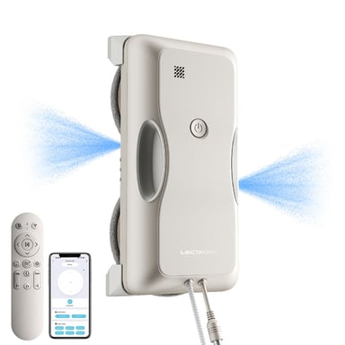 Robot lave-vitre automatique LIECTROUX WS-1080 modes de nettoyage + fonction séchage App et télécommande Blanc