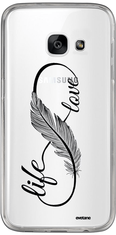 Evetane Coque Samsung Galaxy A5 2017 silicone transparente Motif Love Life ultra resistant