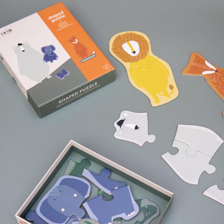 Puzzle éducatif en forme d'animaux Ensemble de 5 pièces pour enfants Neuf