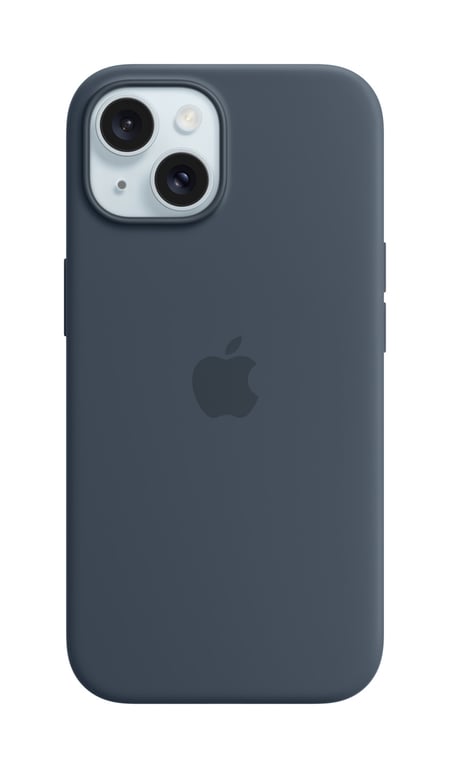 Apple Silicone Case with MagSafe Bleu Orage iPhone 15 Bleu marine - vue 2
