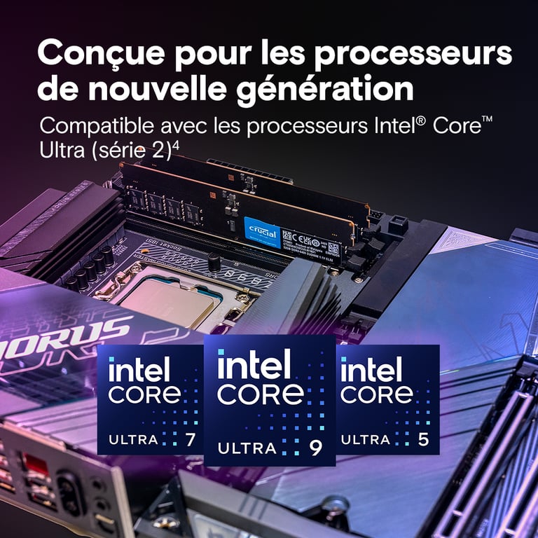 Crucial CT32G64C52CU5 module de mémoire 1 x DDR5 6400 MT Neuf - vue 3