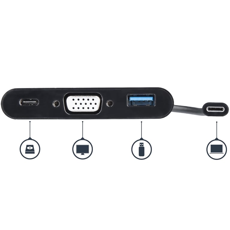StarTech.com Adaptateur multifonction USB C vers VGA avec port USB A et Power Delivery Neuf - vue 3
