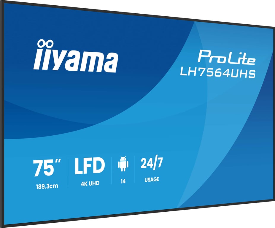 iiyama 75 LED ProLite LH7564UHS B1AG - vue 4