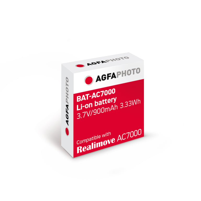 Batterie Agfaphoto pour Caméra sport AC7000 900 mAh - vue 2