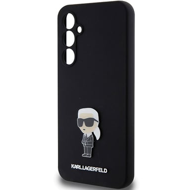 Funda Karl Lagerfeld de silicona con broche metálico para Galaxy S23 FE, negro