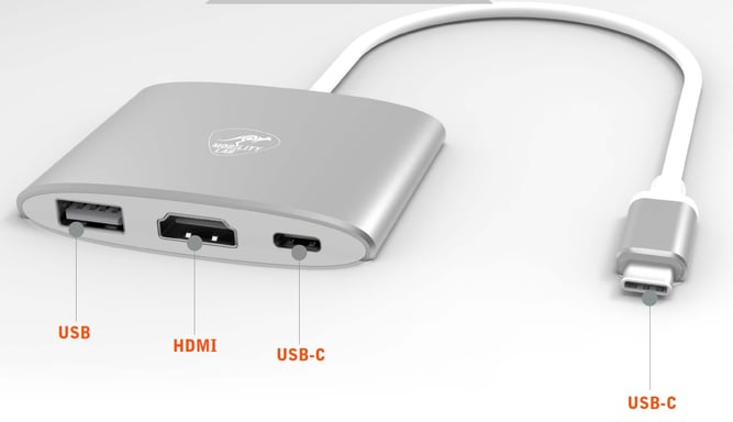 MOBILITY LAB - Adaptador de USB-C a HDMI + USB + Hub USB-C