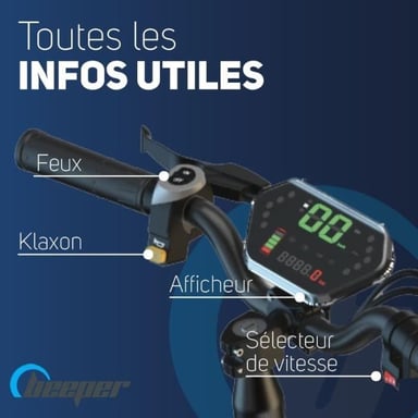 Trottinette électrique tout-terrain - BEEPER - Cross - 500W - 10- 48V - 13Ah