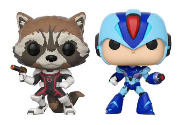 2 Figurines Funko Pop! Marvel VS Capcom Rocket VS Mega Man X Neuf