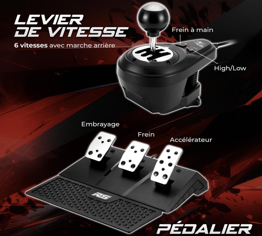 Spirit of Gamer Race Wheel Force 1080 RS - vue 2