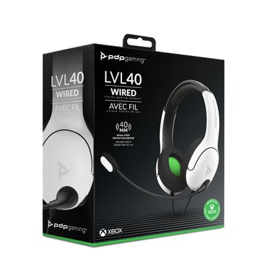 PDP LVL40 Auriculares Alámbrico Diadema Juego Blanco