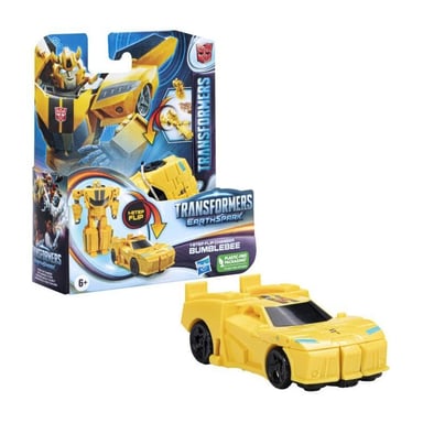 Transformers Earthspark, figura Bumblebee 1-Step Flip Changer, 10 cm, a partire dai 6 anni di età