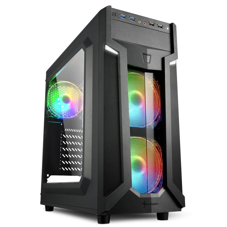 Boitier PC Moyen Tour ATX Sharkoon VG6 W RGB avec fenêtre - vue 2
