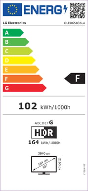 LG OLED65B36LA Televisor 165,1 cm (65'') 4K Ultra HD Smart TV Wifi Negro