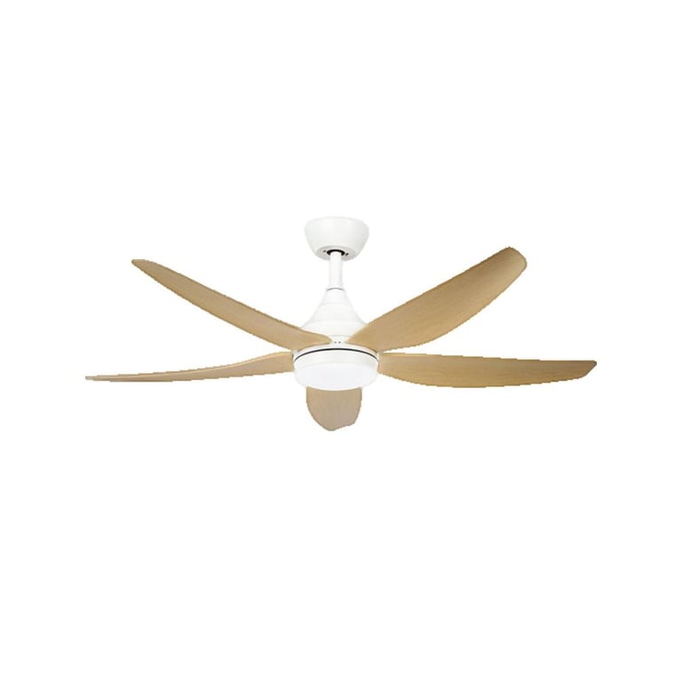 Ventilateur de plafond Fabrilamp elda 18W blanc et bois - Neuf