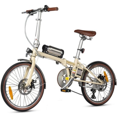 VéLo Électrique Smart20 | Moteur 250W | Batterie 36V 5.2Ah | Pneus 20 Pouces | Vitesse Max 25 km/h | Autonomie 40 km | Beige