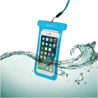 Celly SPLASHBAG18LB funda para teléfono móvil 14,5 cm (5.7'') Funda de protección Azul
