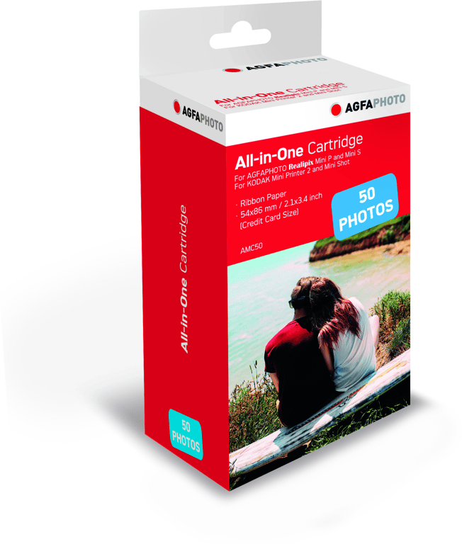 AGFA PHOTO - Cartouche et papiers 5,3 x 8,6 cm AMC - Compatible AGFA PHOTO Realipix Mini S, Realipix