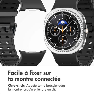 imoshion Bracelet Ocean en silicone pour Samsung Galaxy Watch 8 (40/44mm) / Classic (46mm) - Noir
