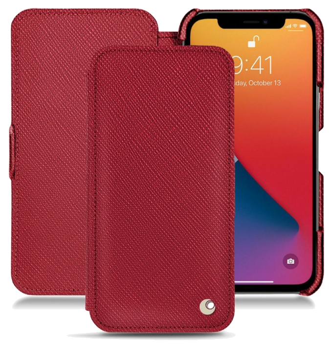 Housse cuir Apple iPhone 13 Pro Max - Rabat horizontalRouge