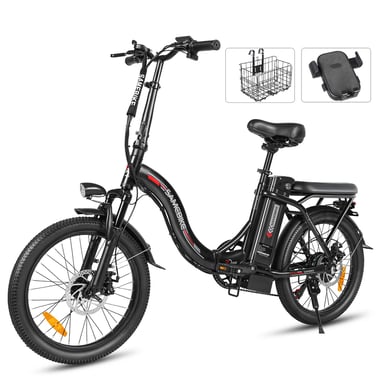 Bici elettrica pieghevole SAMEBIKE CY20, bicicletta elettrica da 20'' per pendolari per adulti, motore da 350 W, batteria da 36 V 12 Ah