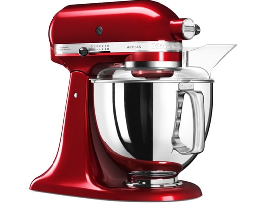 Robot sur socle KitchenAid Artisan 5KSM175PSECA 4,8 L bol inox tête basculante Candy Apple Red - Neuf
