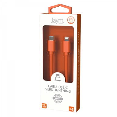 Cavo da USB-C a Lightning 3A - 1,5 metri - Collezione POP - Arancione